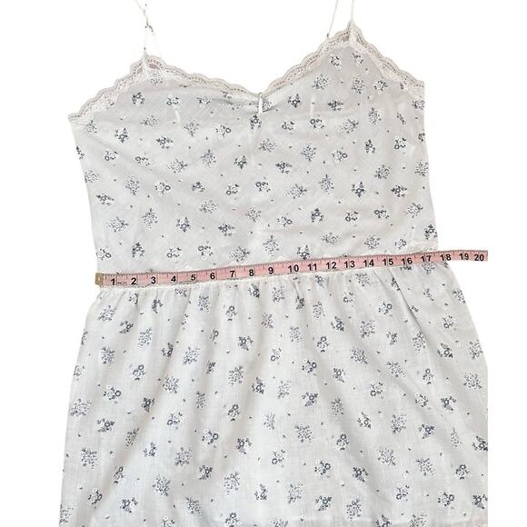 Vtg Vanity Fair Women L Chemise Ditsy Floral Cottagecore Lace Feminine Prairie - Picture 5 of 8